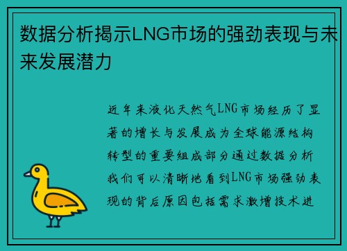 数据分析揭示LNG市场的强劲表现与未来发展潜力